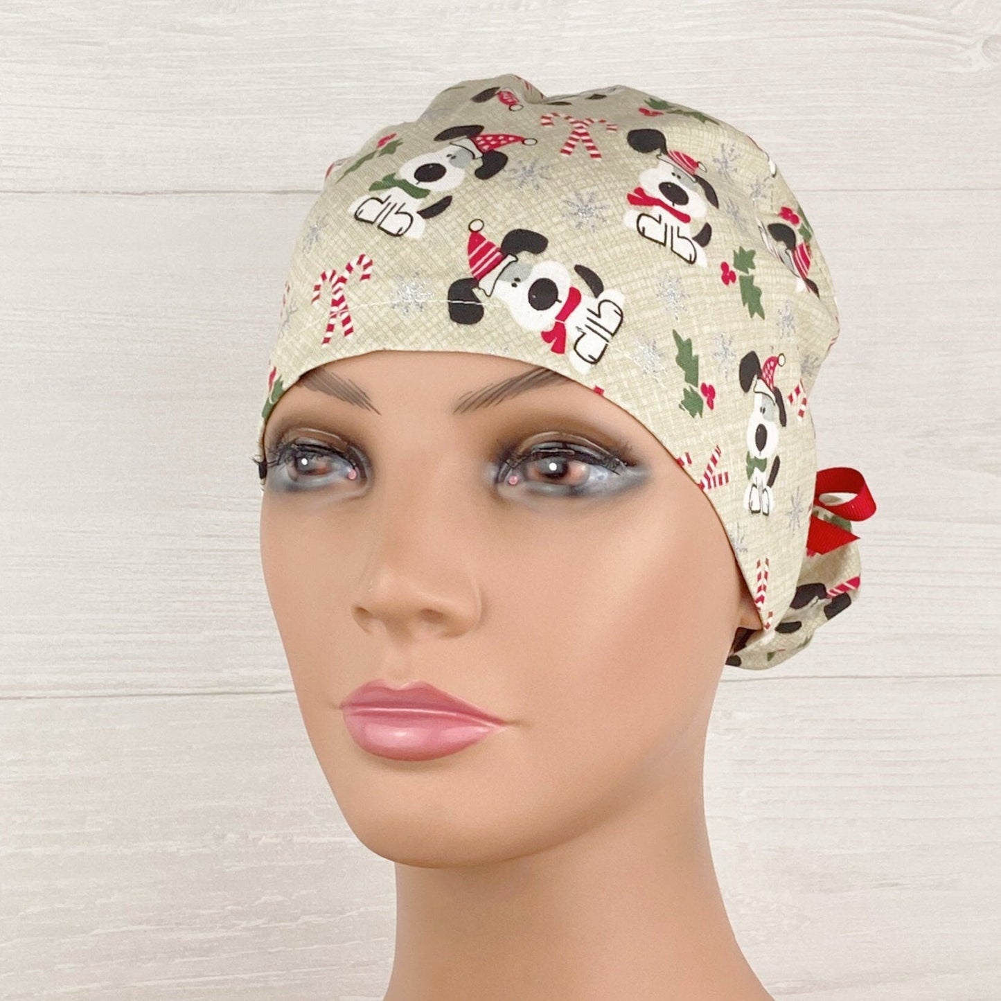 Christmas Dogs Ponytail Hat