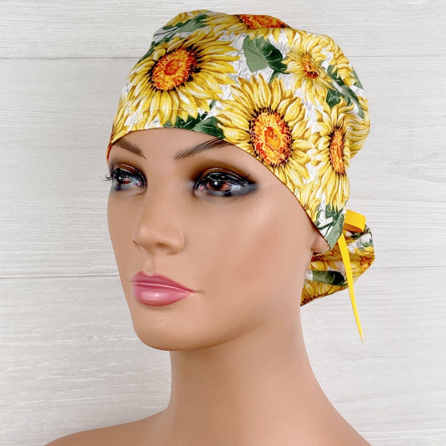 Sunflowers Ponytail Scrub Hat