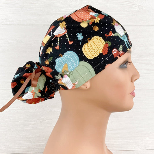 Autumn Gnome Ponytail Hat