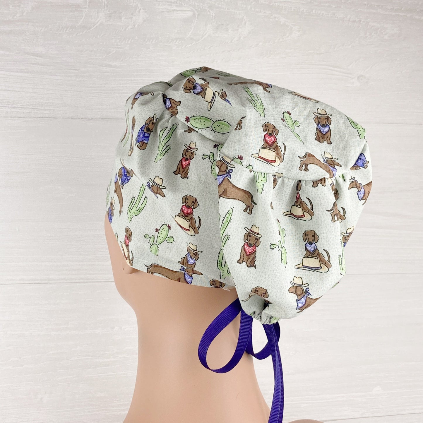 Western Dachshund Women's Tieback Hat