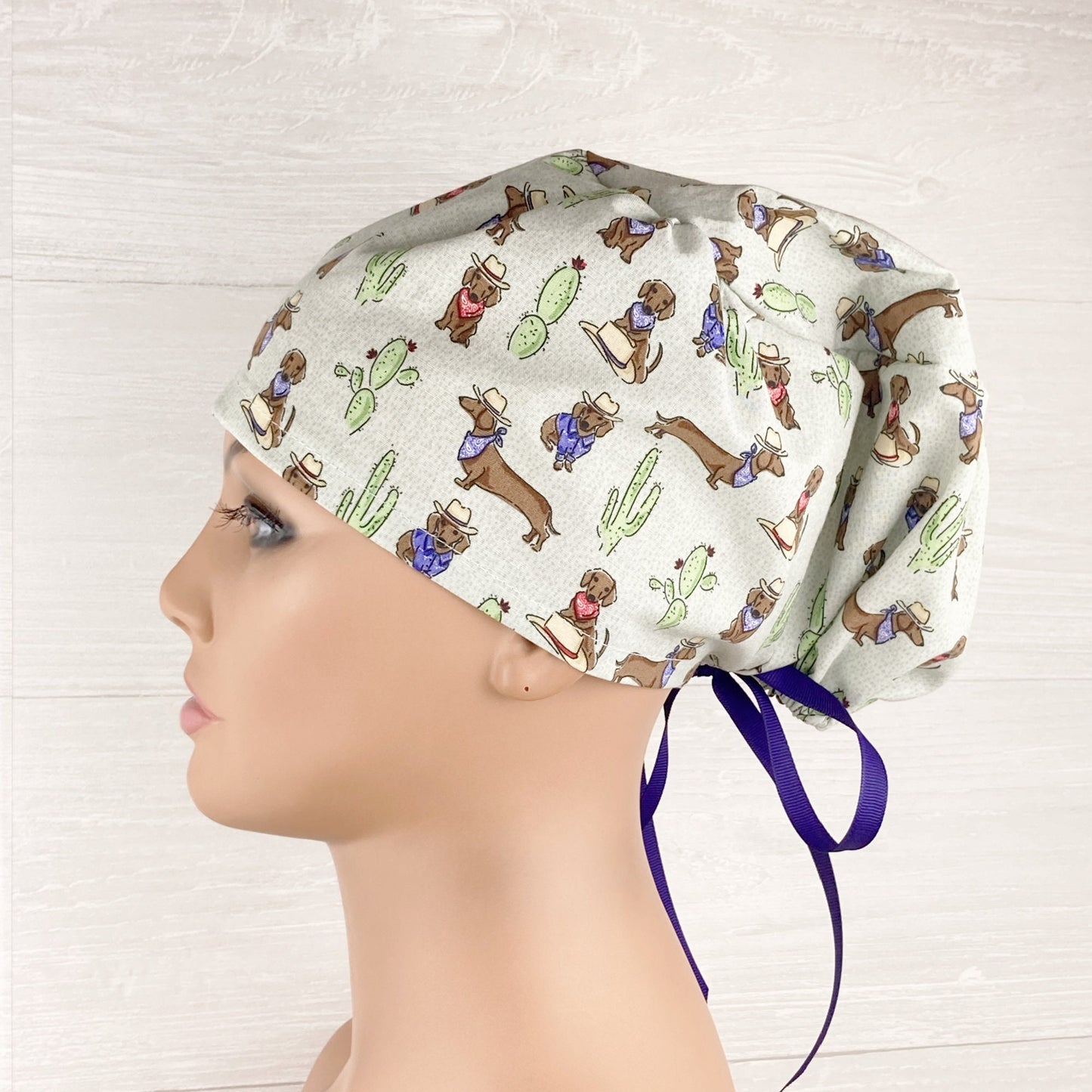 Western Dachshund Women's Tieback Hat