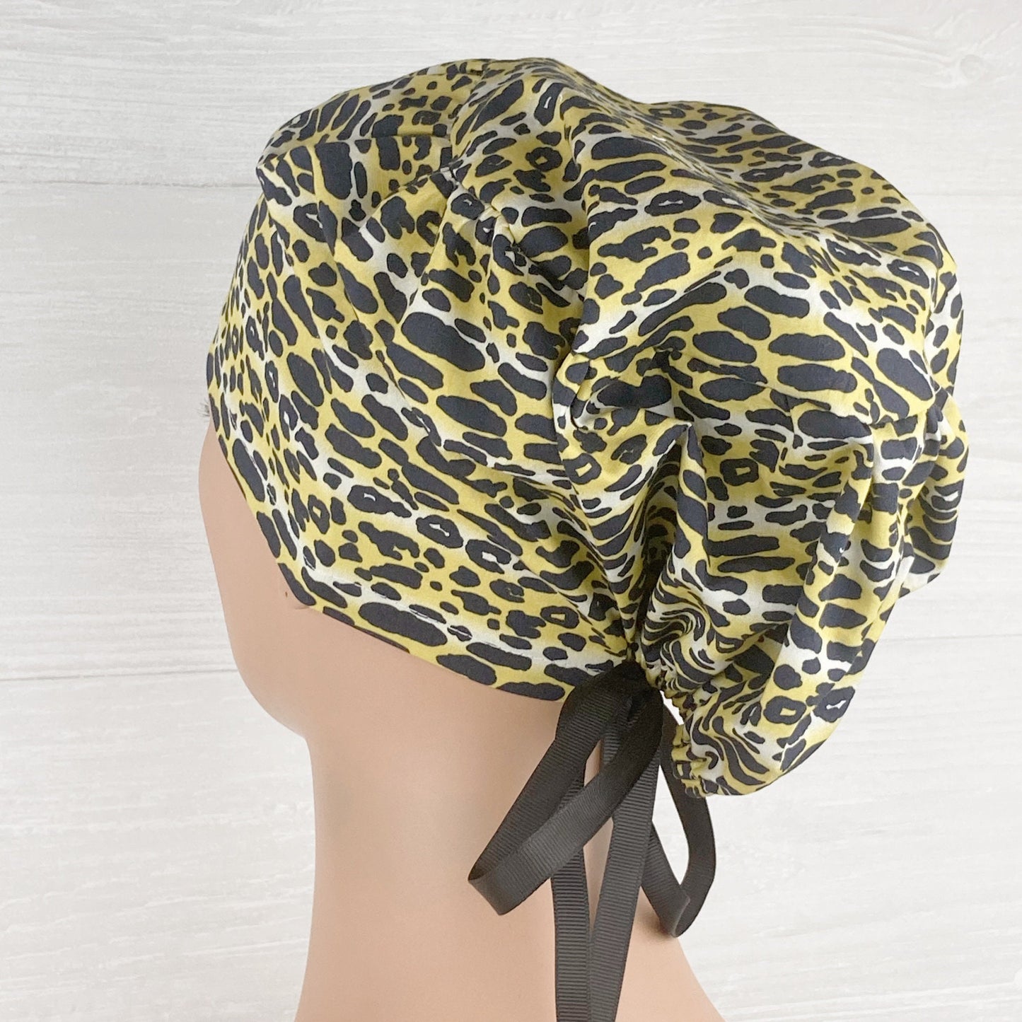 Black and Gold Leopard Women's Tieback Hat
