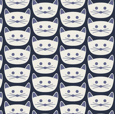 Kitties on Navy Ponytail Scrub Hat