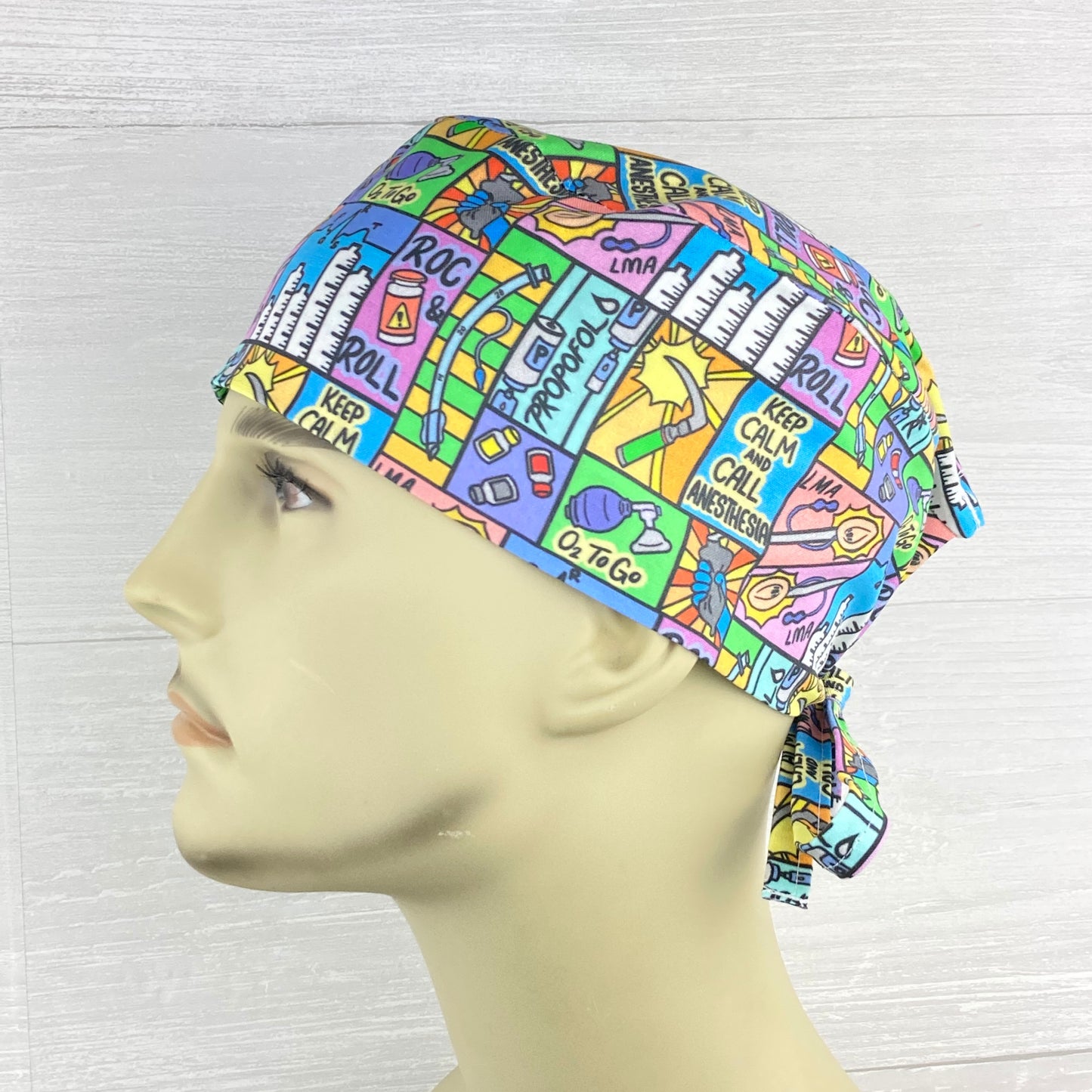 Keep Calm and Call Anesthesia Men's Scrub Hat