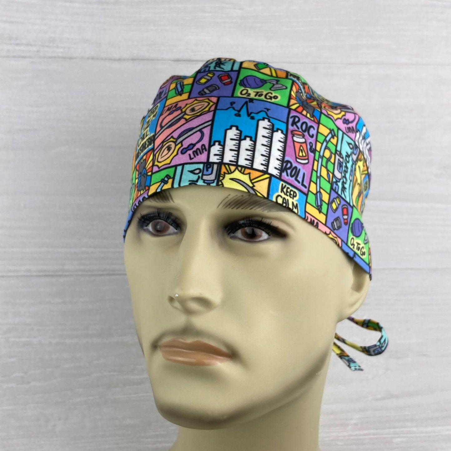 Keep Calm and Call Anesthesia Men's Scrub Hat