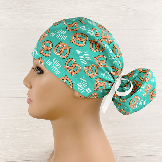 Little Bit Salty Ponytail Scrub Hat