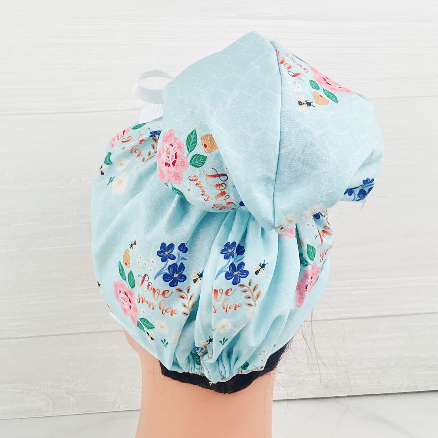 Lover Grows Here Updo Scrub Cap