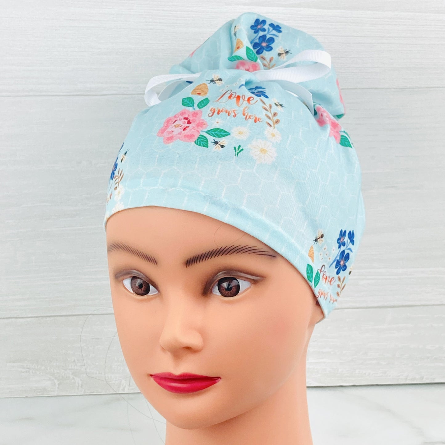 Lover Grows Here Updo Scrub Cap