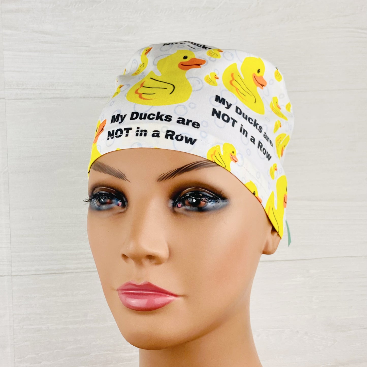 My Ducks are NOT in a Row Ponytail Scrub Hat
