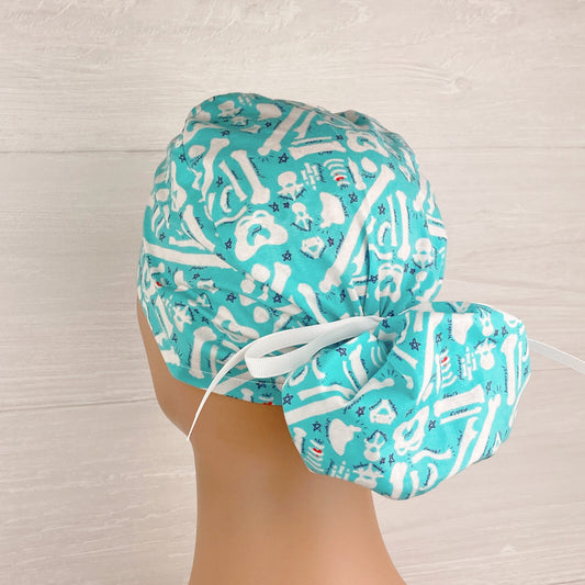 Ortho Bones Ponytail Scrub Hat