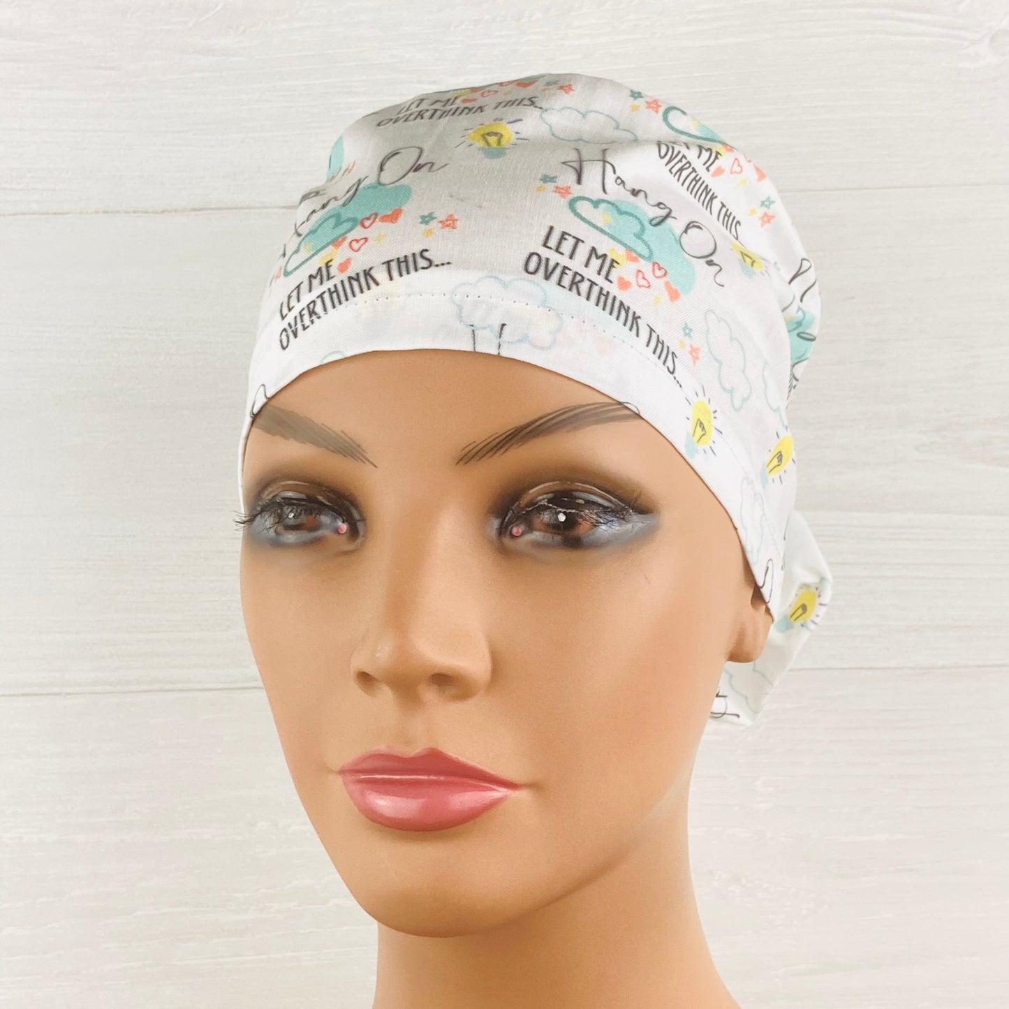 Over Thinker Ponytail Scrub Hat