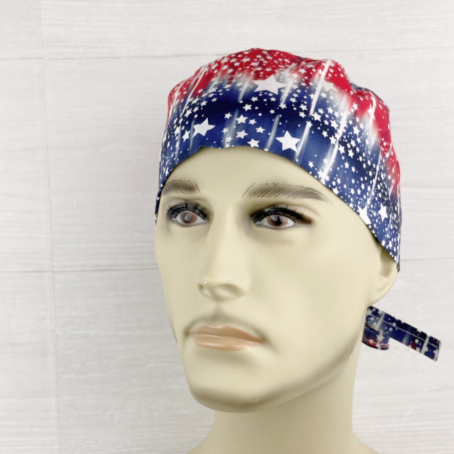 Patriotic Tie Dye Men's Scrub Hat