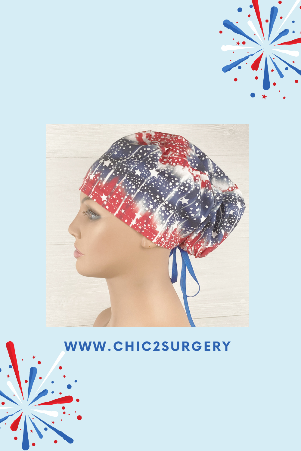 Patriotic Tie Dye Women's Tieback Hat