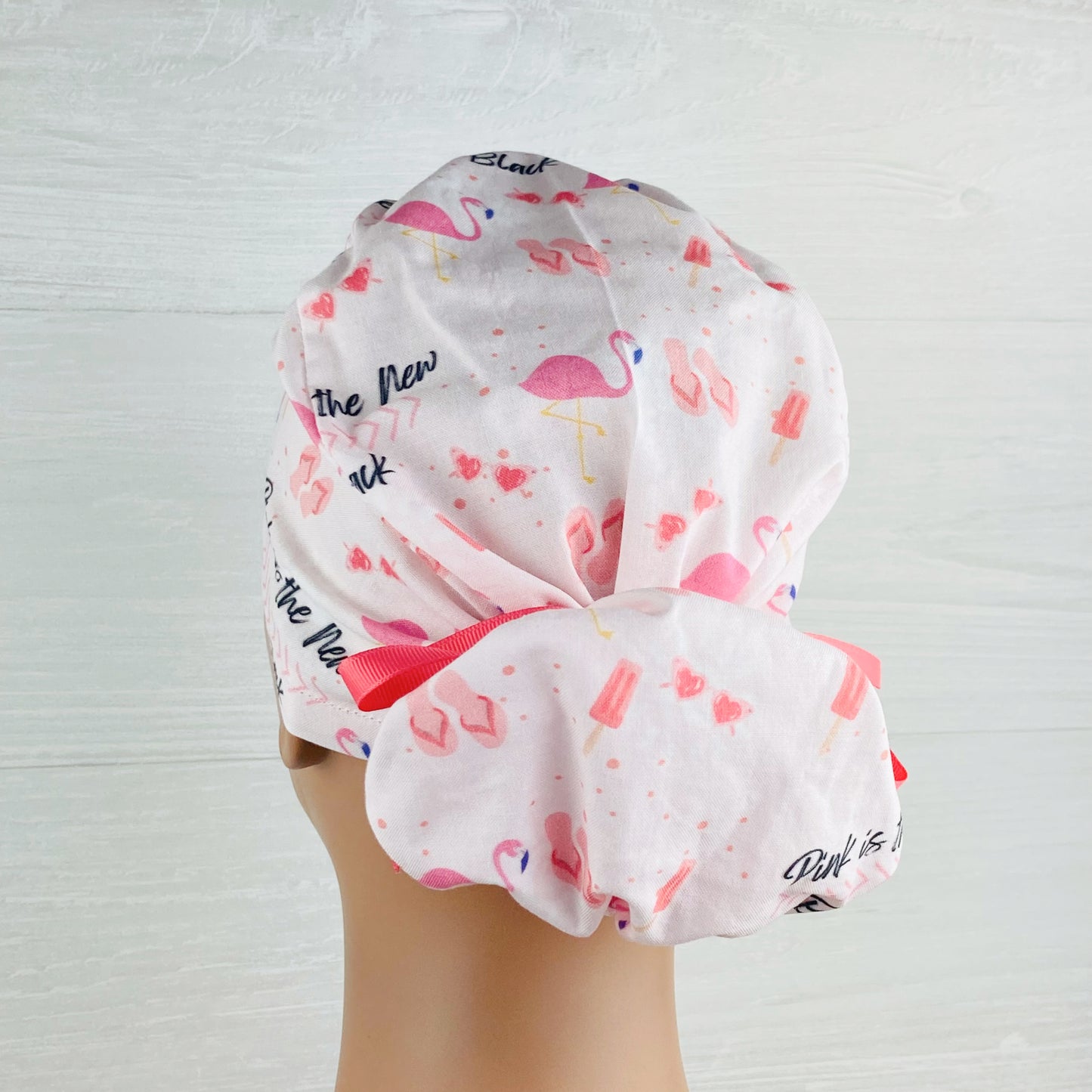 Pink is the New Black Ponytail Scrub Hat