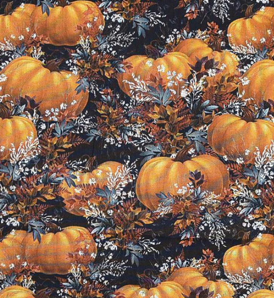 Pumpkins and Leaves Ponytail Hat