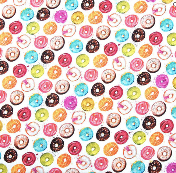Rainbow Donuts Updo Scrub Cap