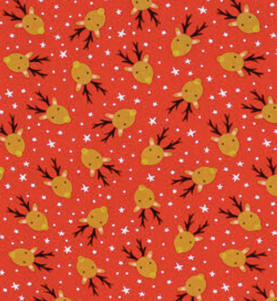 Reindeer on Red Women's Tieback Hat