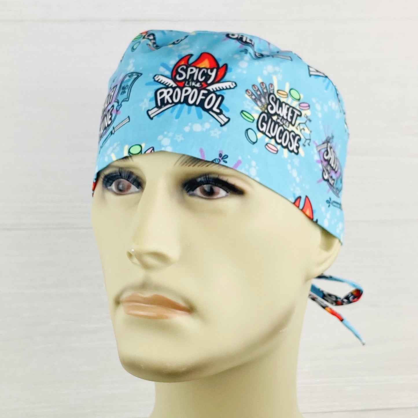 Salty Saline, Sweet Glucose Men's Scrub Hat