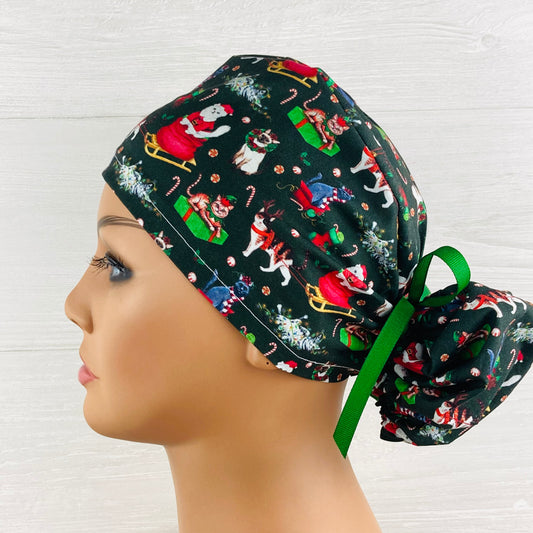 Santa Kitties Ponytail Hat