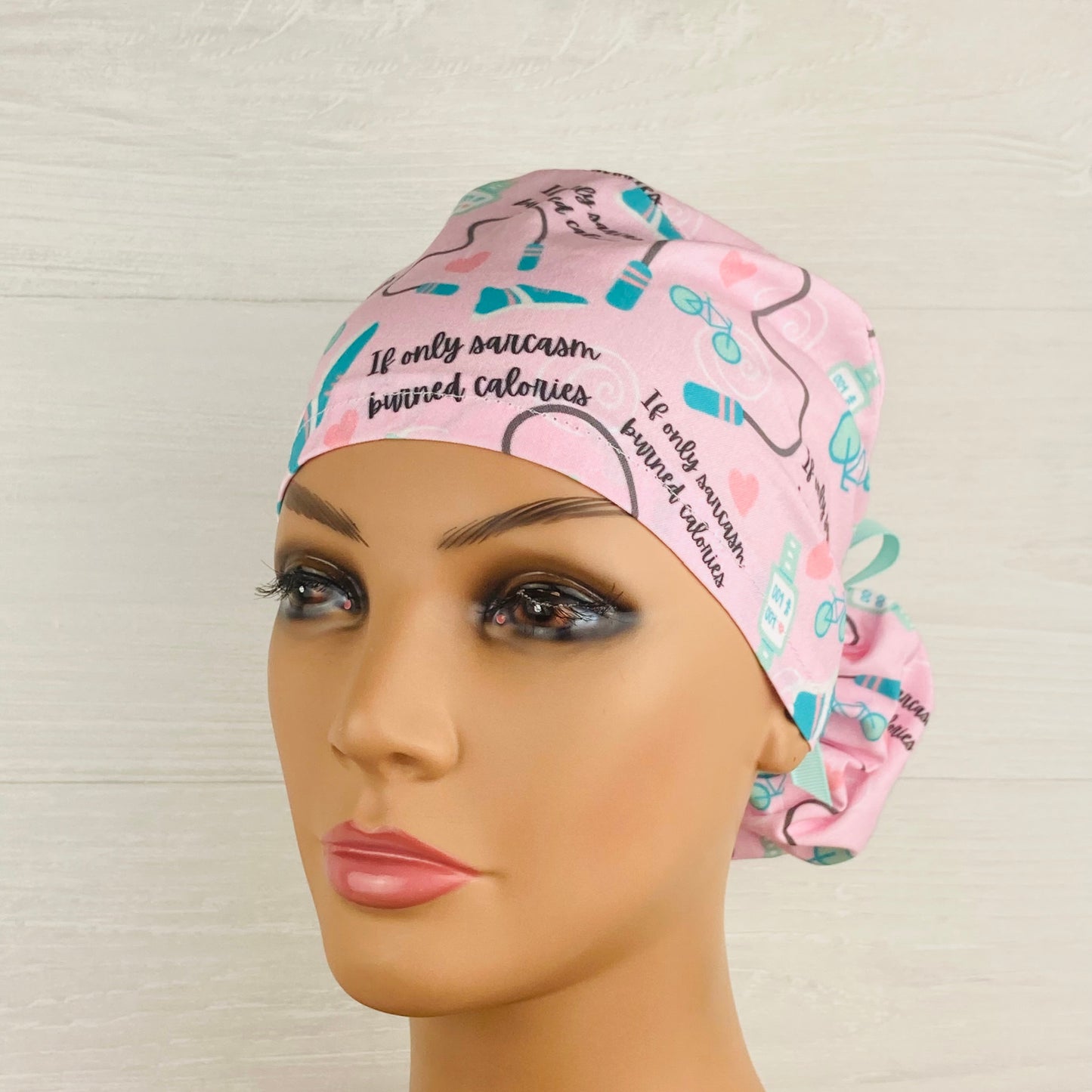 If Only Exercise Burned Calories Ponytail Scrub Hat