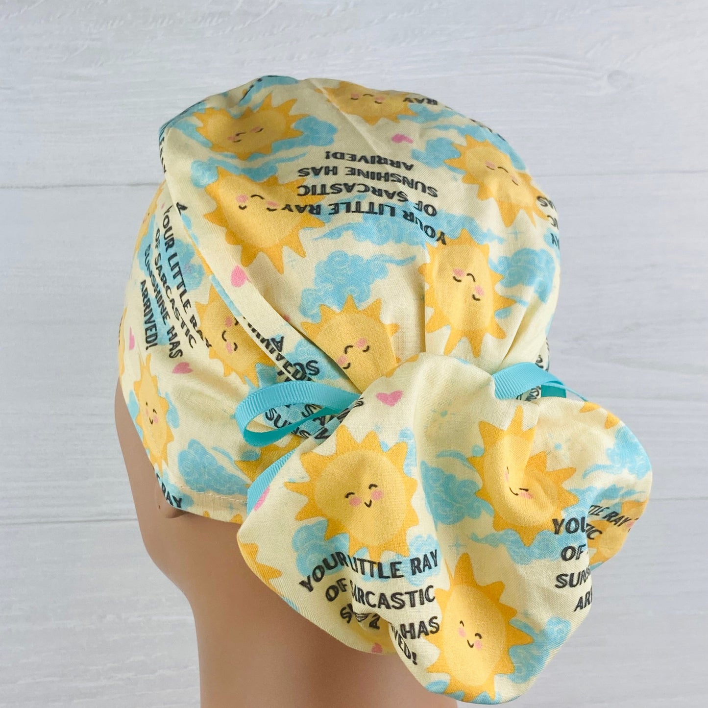 Sarcastic Sunshine Ponytail Scrub Hat