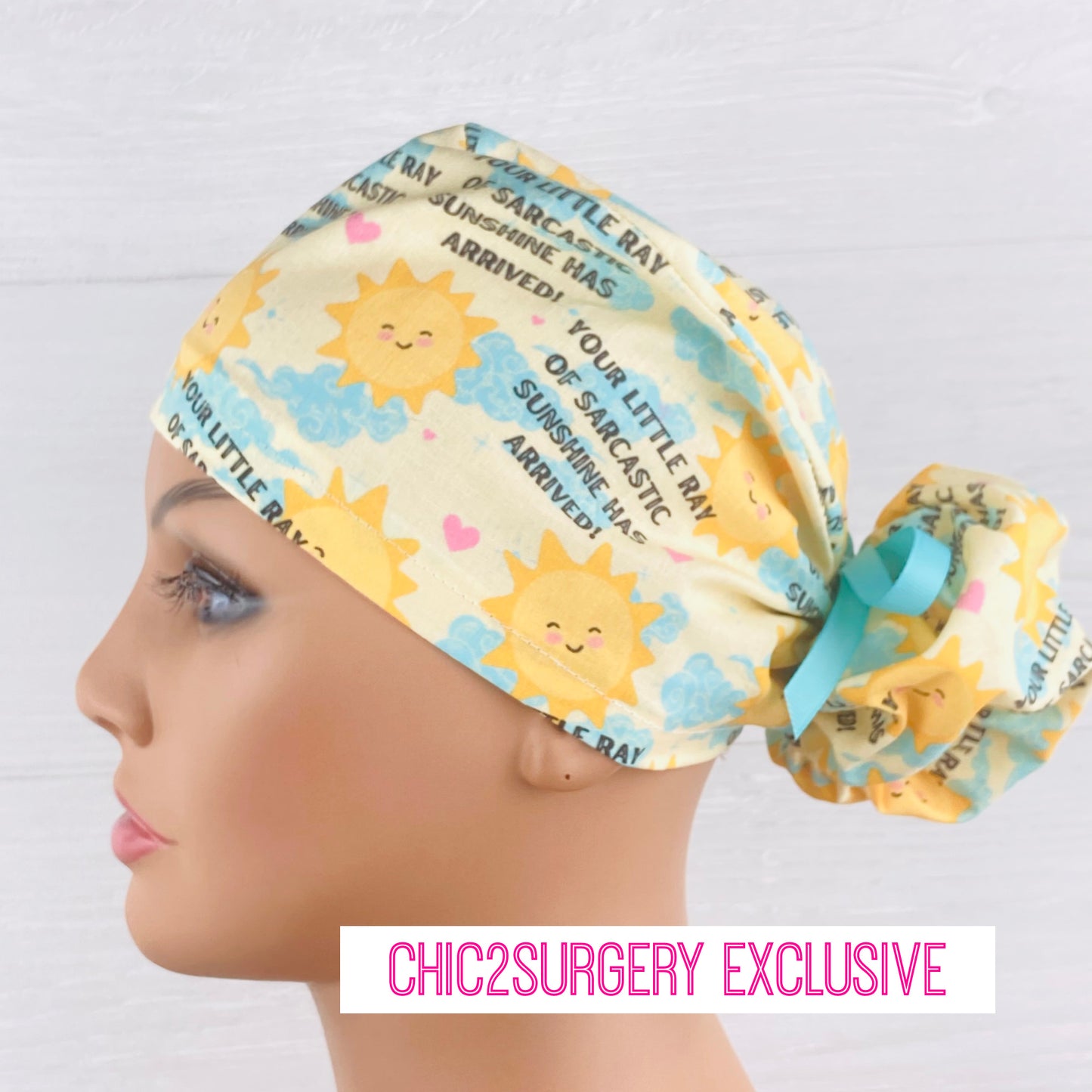 Sarcastic Sunshine Ponytail Scrub Hat