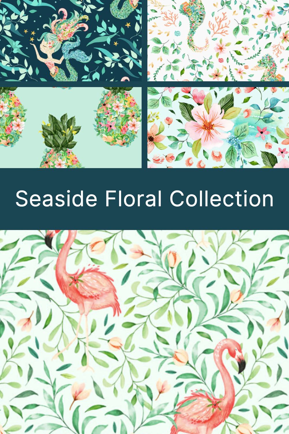 Flamingo Floral Updo Scrub Cap