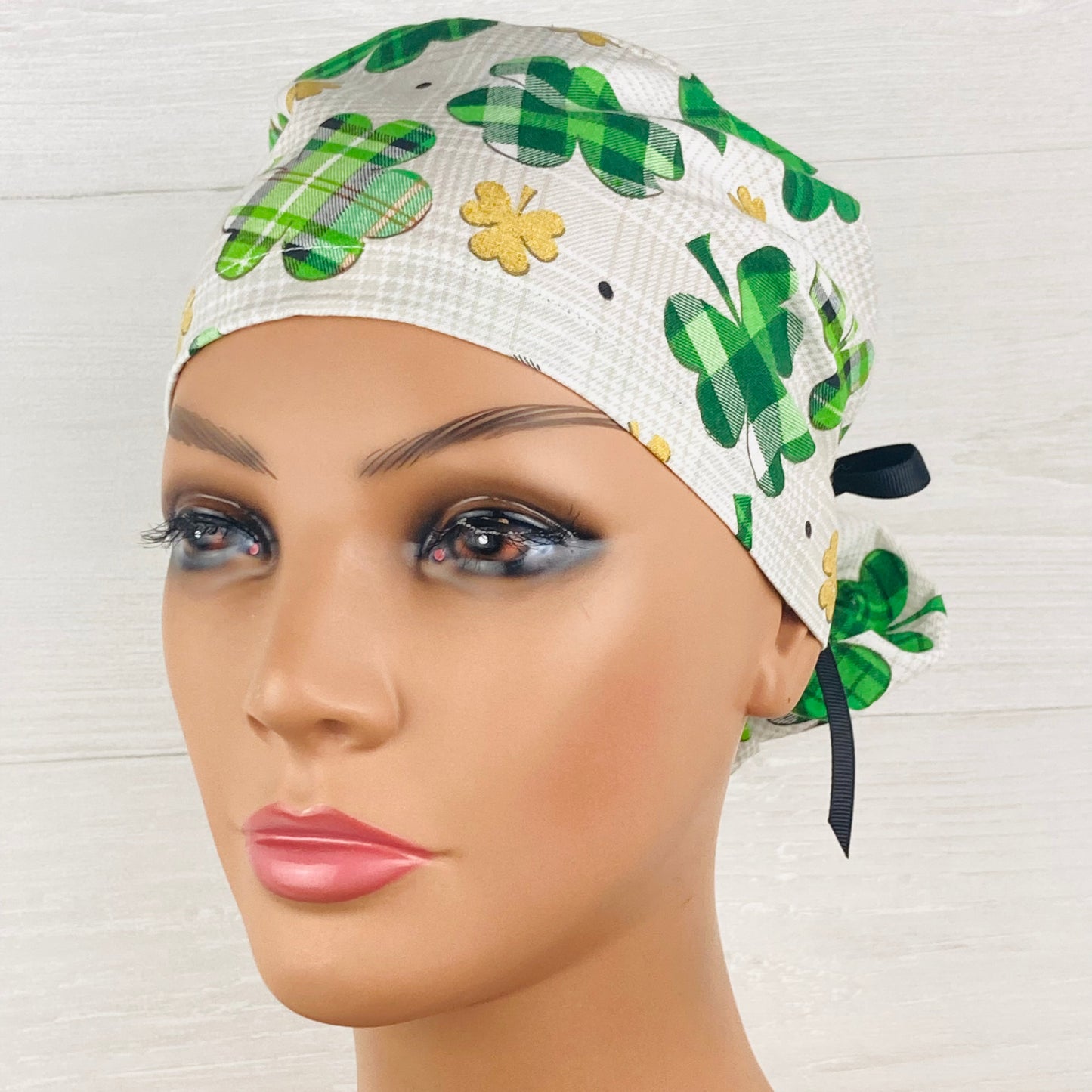 Shamrocks and Dots Ponytail Hat