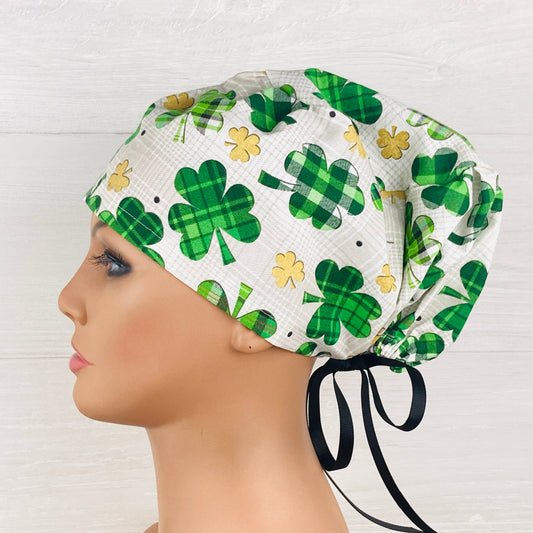 Shamrocks and Dots Women's Tieback Hat