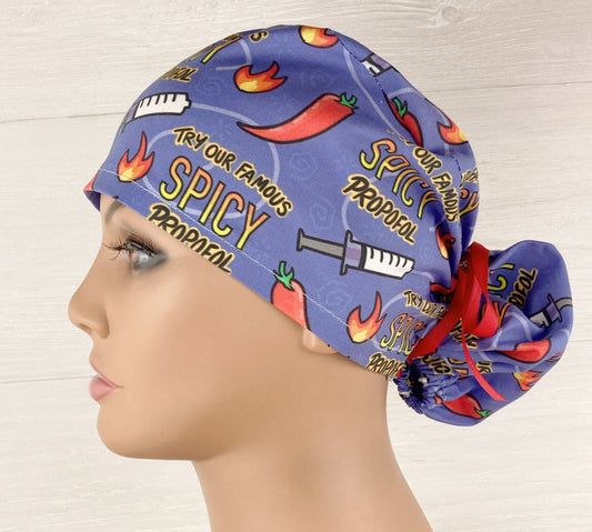 Spicy Propofol Anesthesia Ponytail Scrub Hat