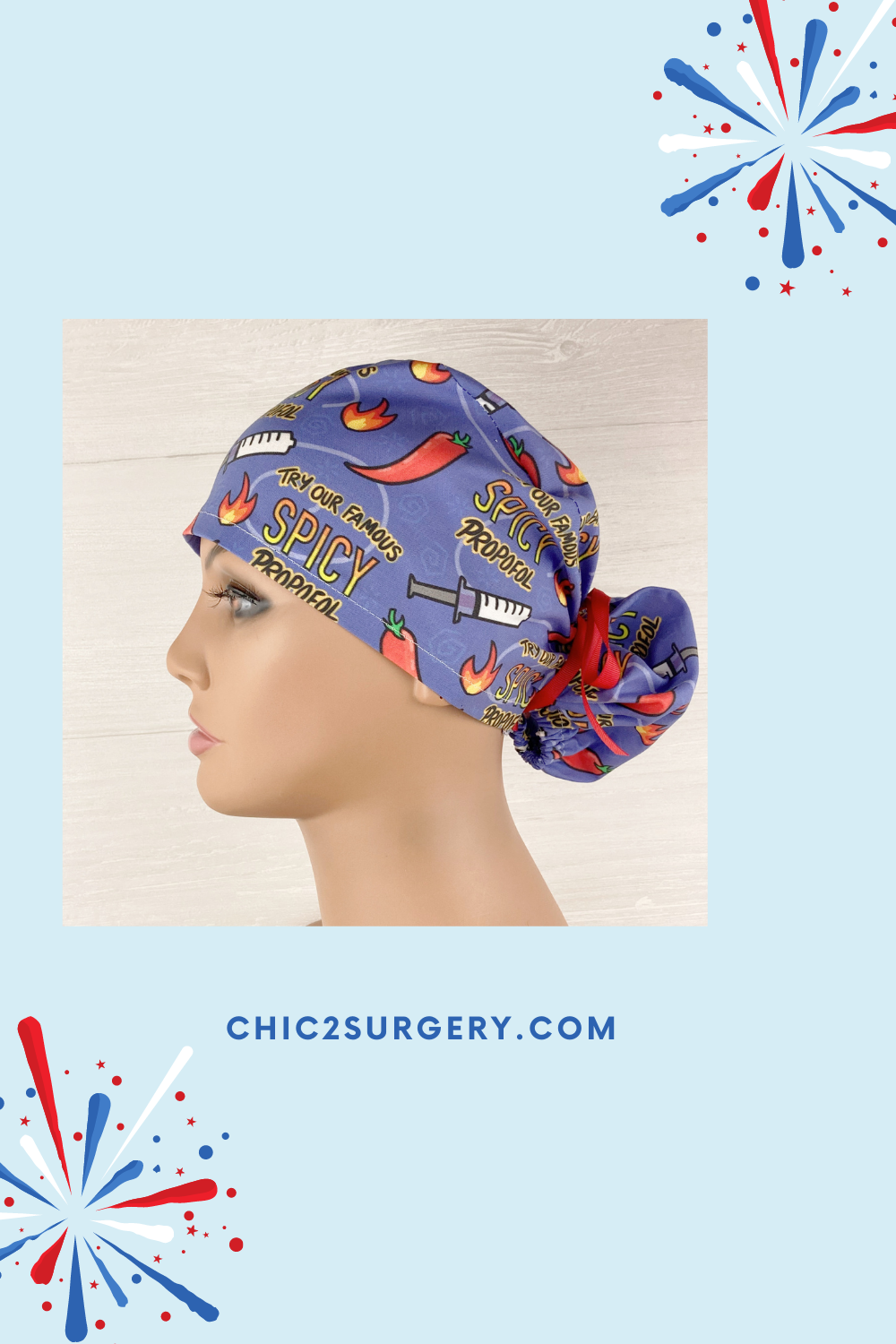 Spicy Propofol Anesthesia Ponytail Scrub Hat