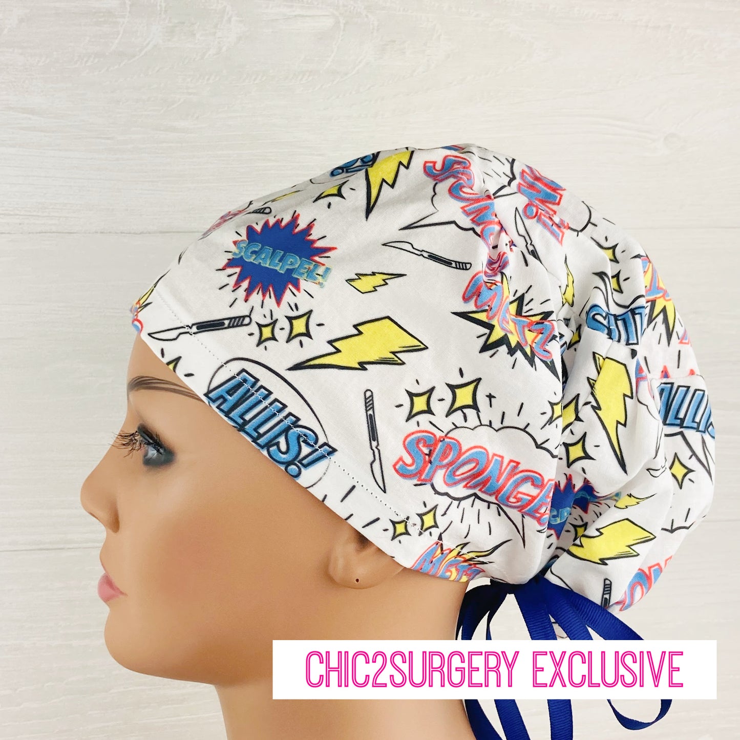 Surg Tech Comic Words Women's Tieback Hat