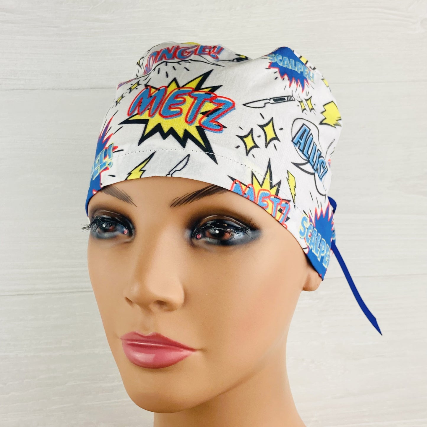 Surg Tech Comic Words Ponytail Scrub Hat