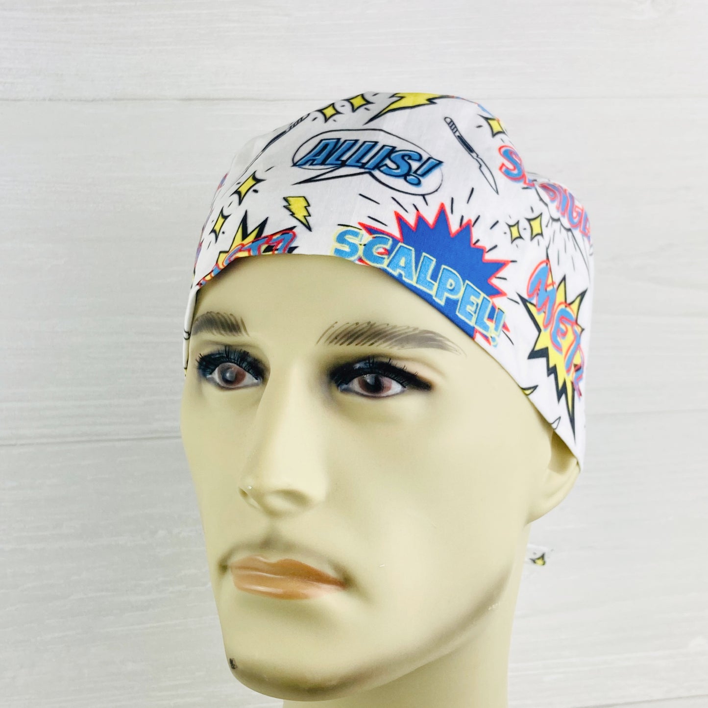 Surg Tech Comic Words Men's Scrub Hat