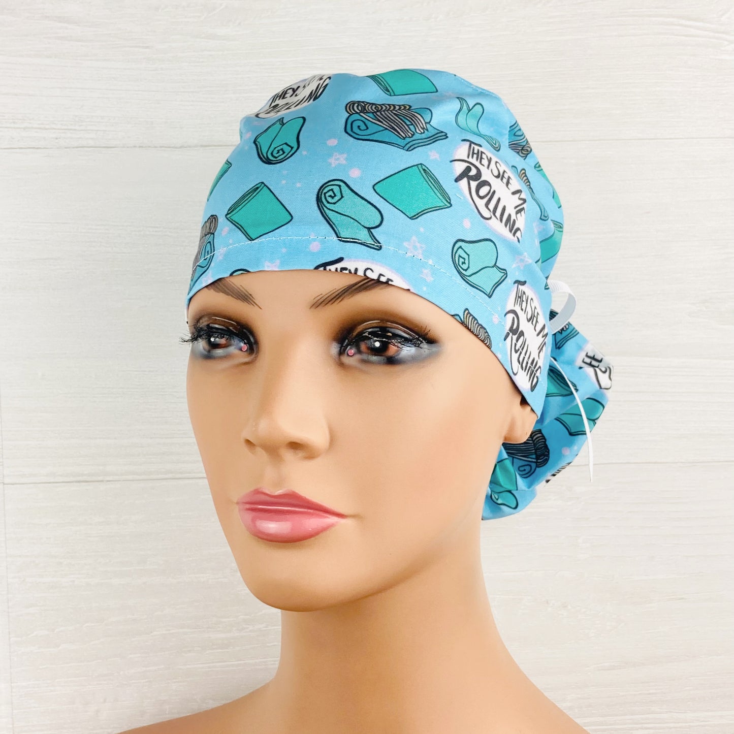 They See Me Rolling Ponytail Scrub Hat