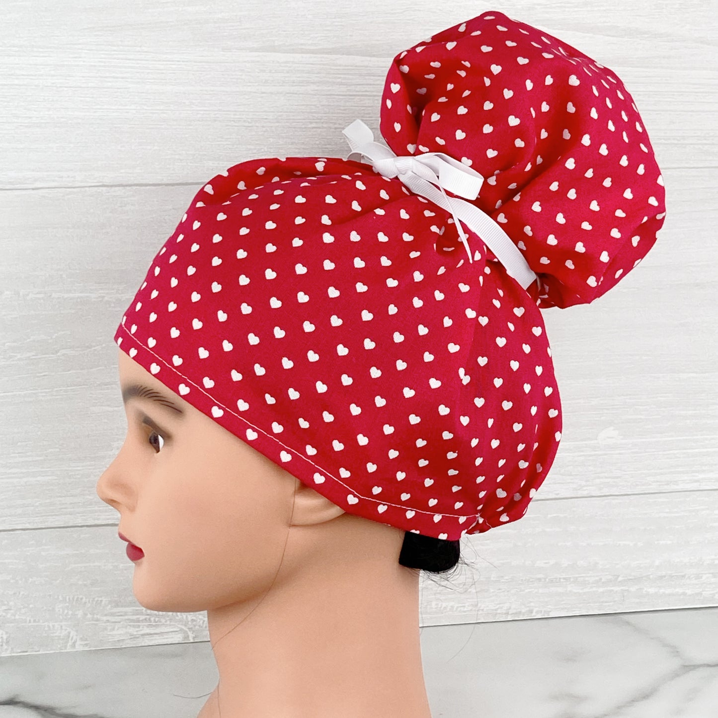 Tiny Hearts Updo Scrub Cap