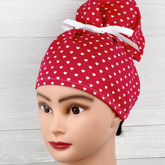Tiny Hearts Updo Scrub Cap