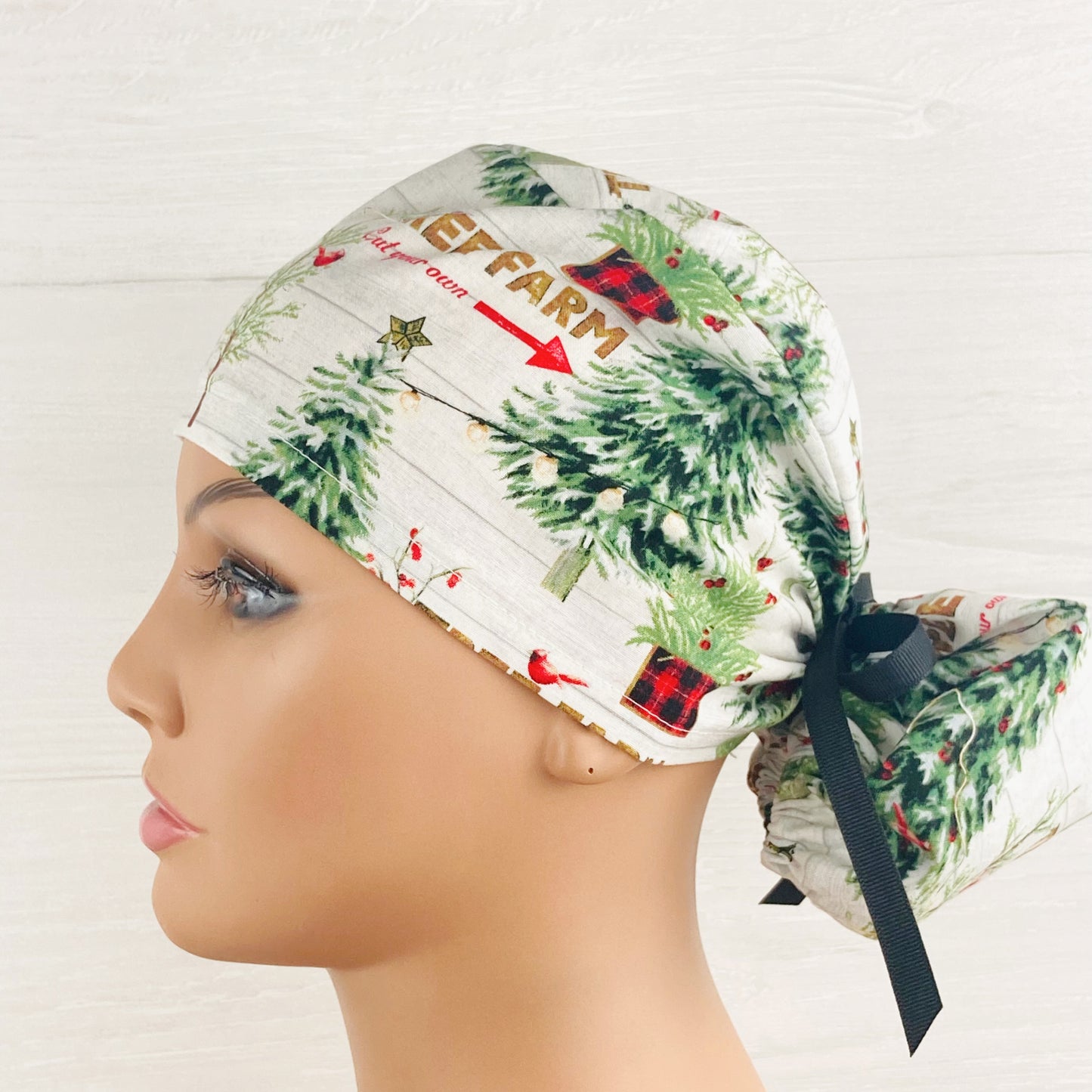 Christmas Tree Farm Ponytail Hat