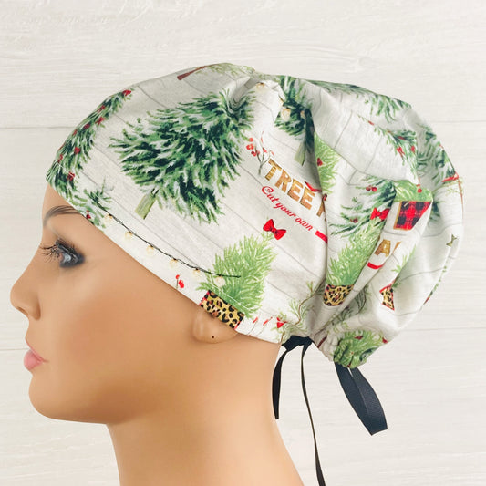 Christmas Tree Farm Women's Tieback Hat