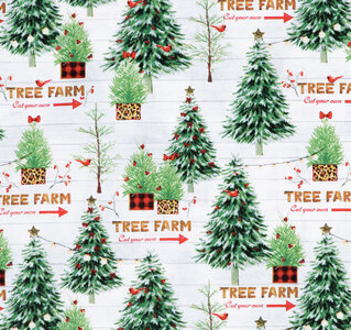 Christmas Tree Farm Women's Tieback Hat