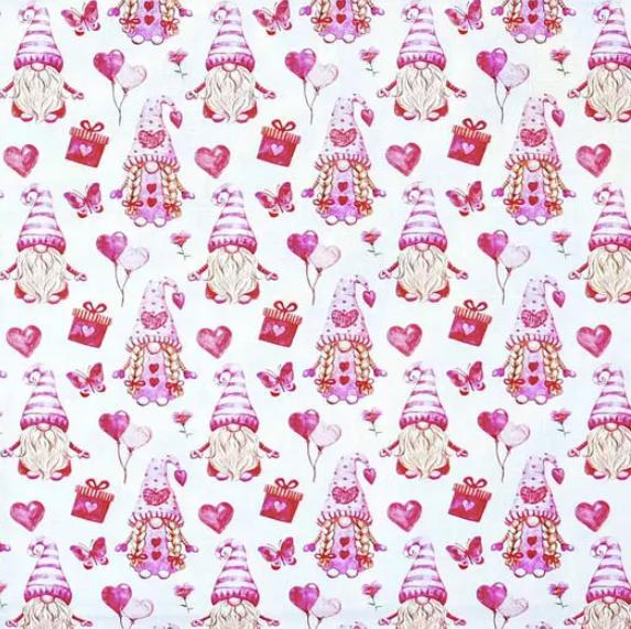 Valentines Gnomes Ponytail Scrub Hat