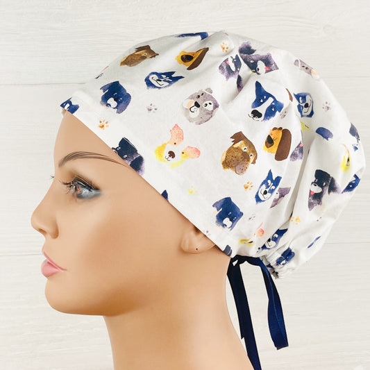 Watercolor Dogs Women's Tieback Hat