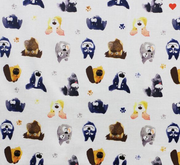 Watercolor Dogs Updo Scrub Cap