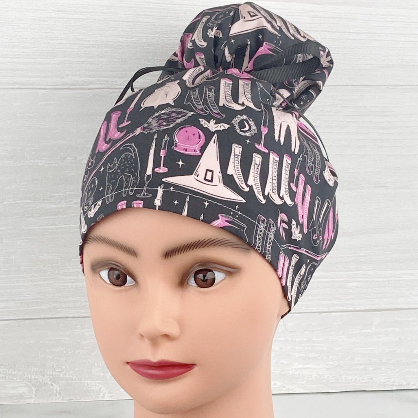 Witches Wardrobe Black Updo Scrub Cap