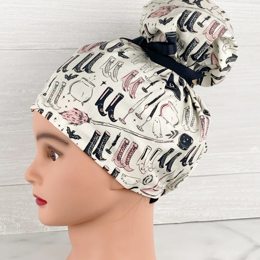 Witches Cream Updo Scrub Cap