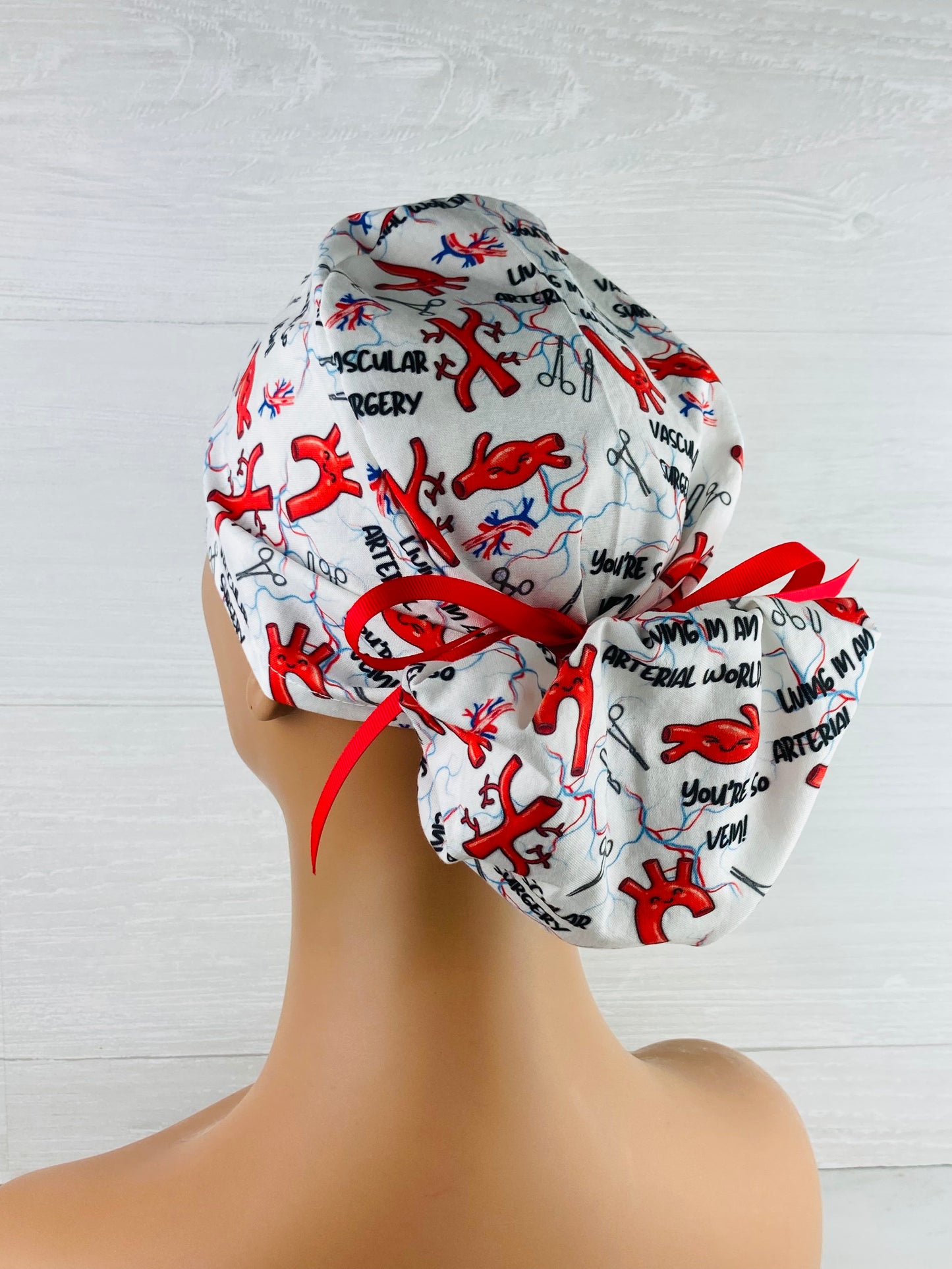 Living in an Arterial World Vascular Surgery Ponytail Hat