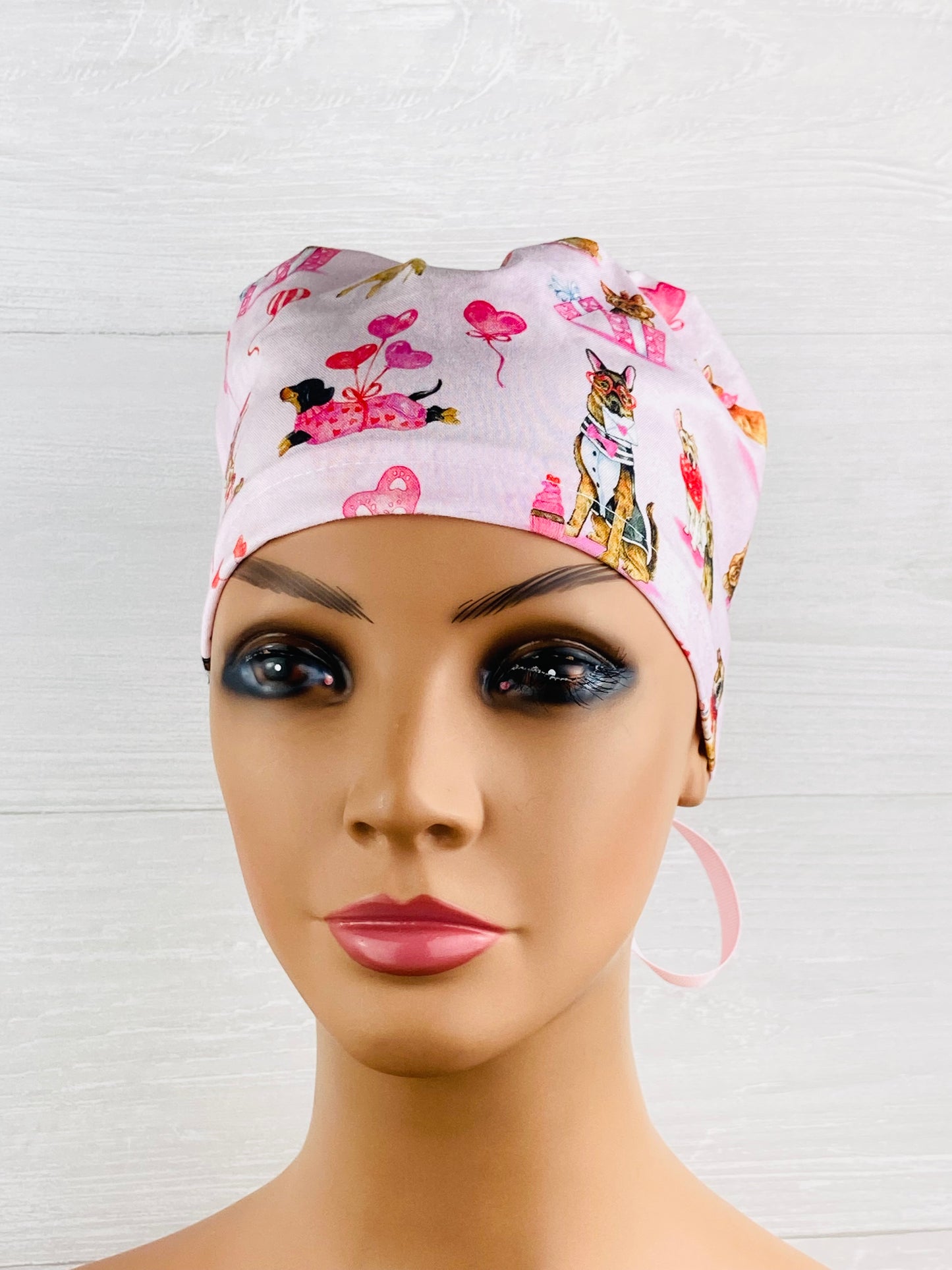 Valentine's Pups Women's Tieback Hat