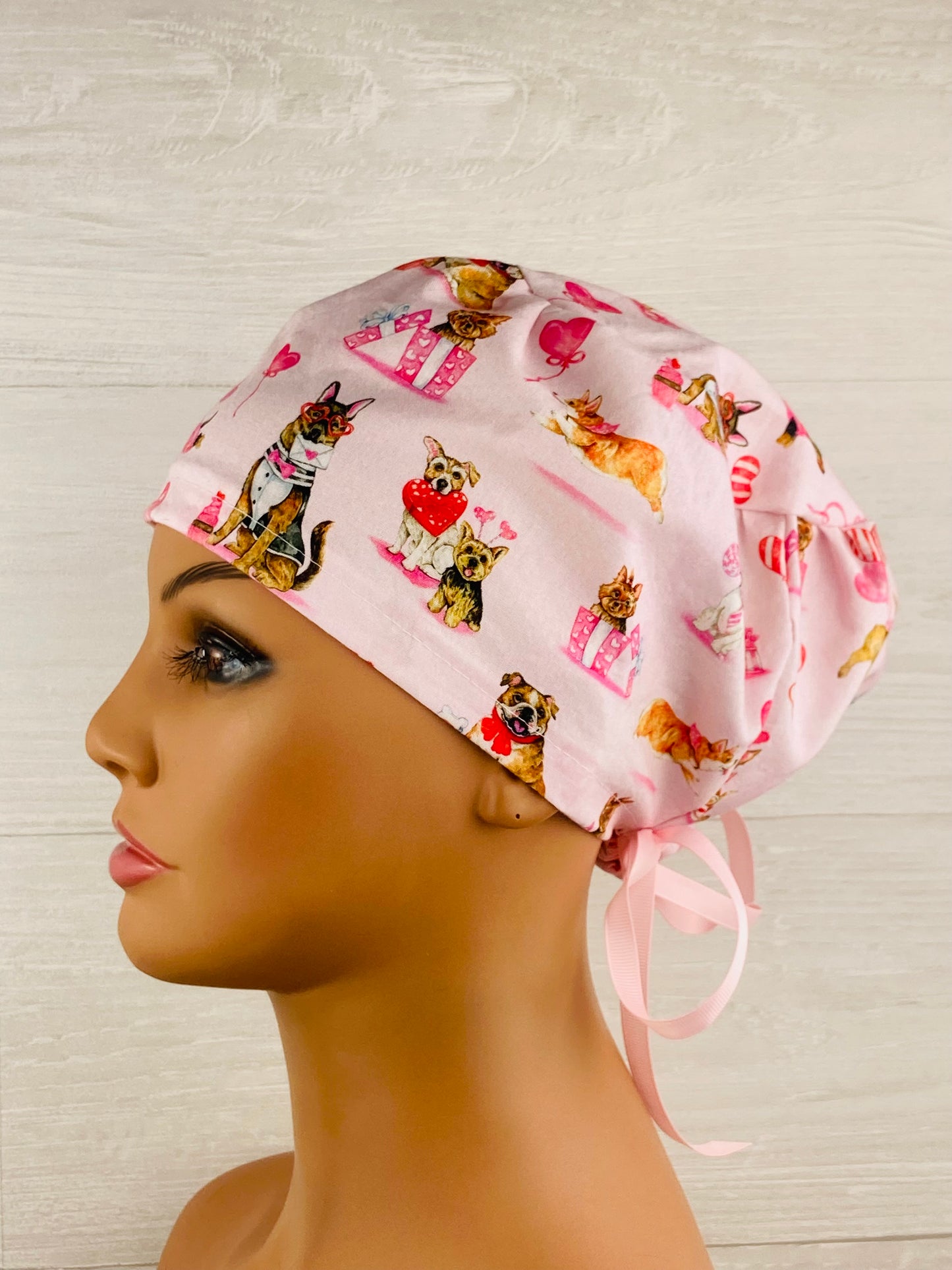 Valentine's Pups Women's Tieback Hat