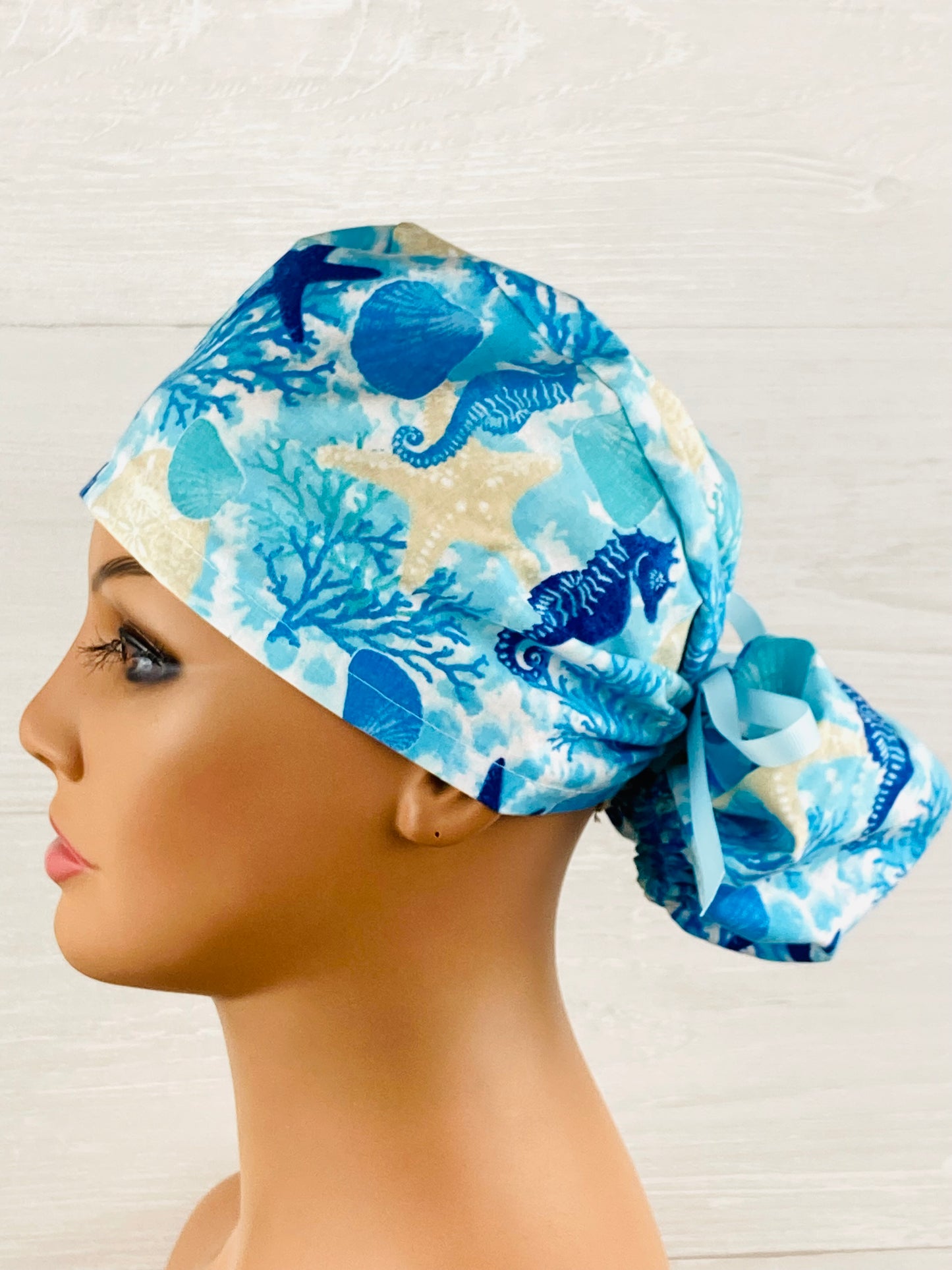 Ocean Life Ponytail Hat