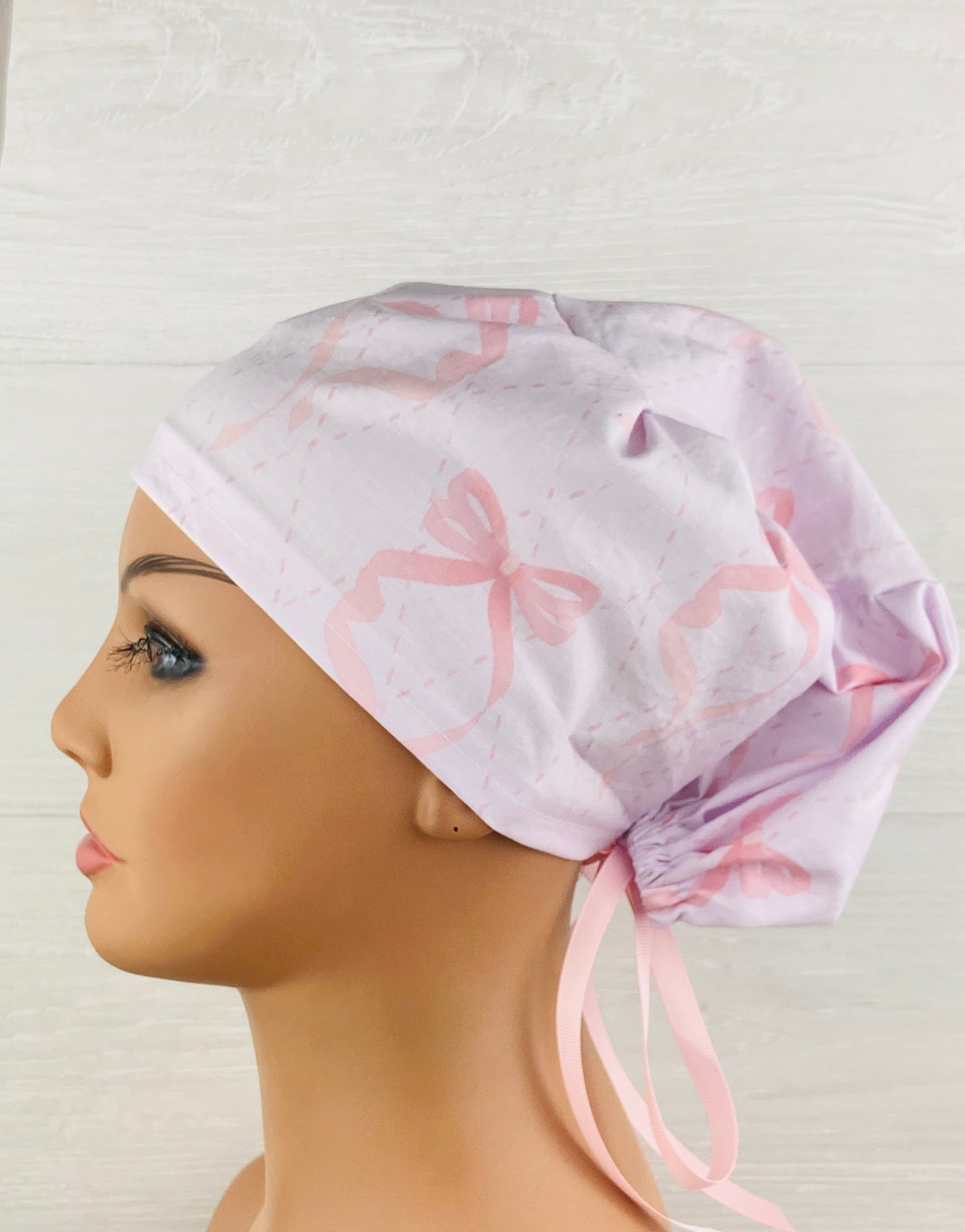 Pink Bow Women's Tieback Hat